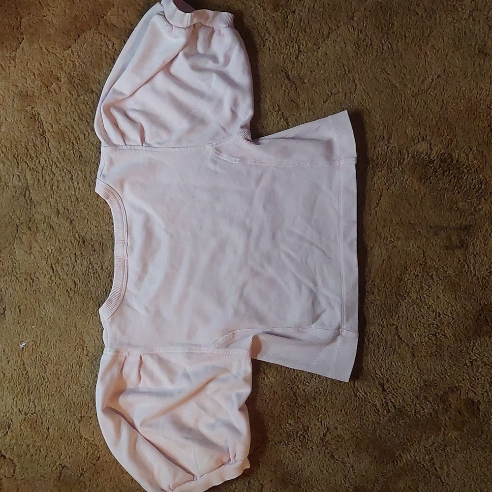 Aerie Pink Puff Sleeve Crop Top - Picture 6 of 6